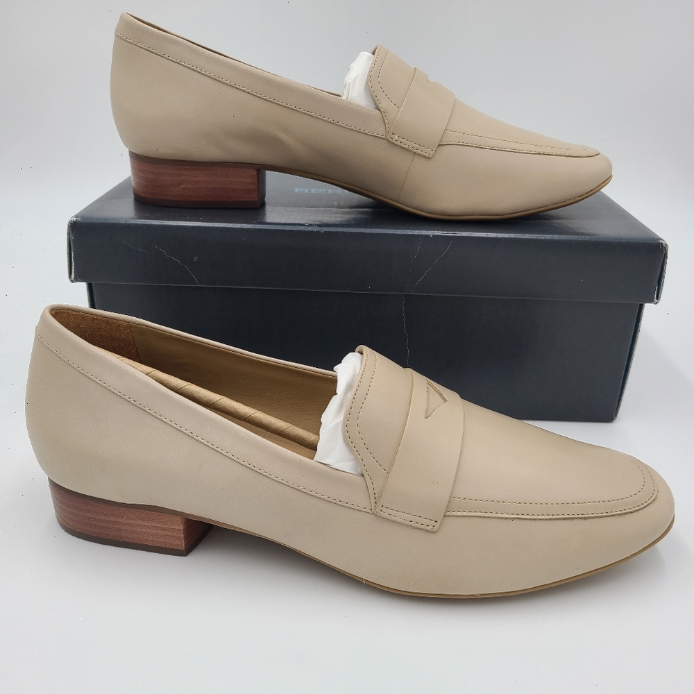 Bernardo Jaislyn Woman Shoes Flat Loafer 10M Clay Antique Calf New